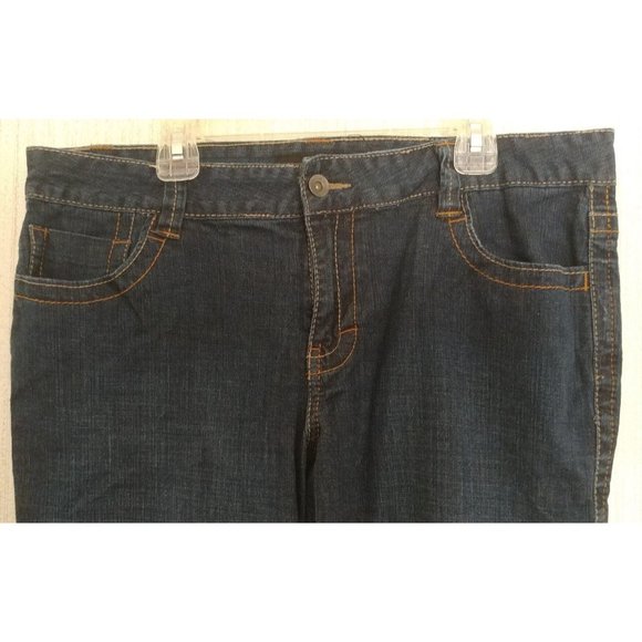 Calvin Klein Blue Jeans Pant Dark Wash Womens Size 12 Straight Leg - Picture 2 of 5